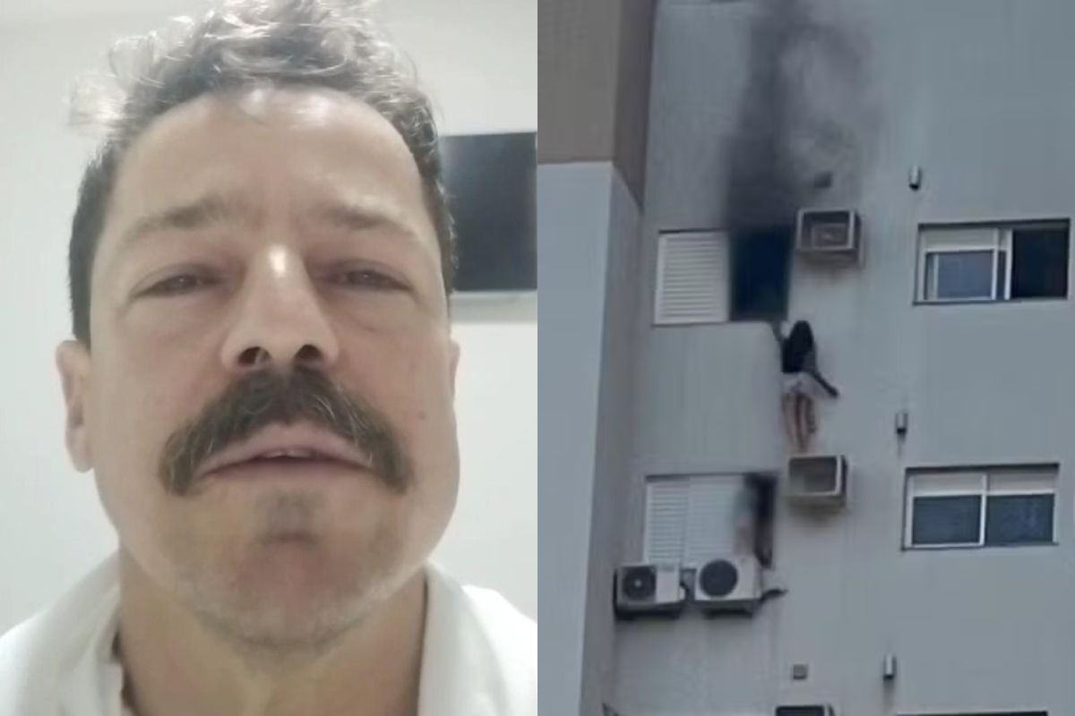 'Pela janela de baixo seria muito arriscado': bombeiro explica porquê mulher foi resgatada por dentro de apartamento em chamas no PR