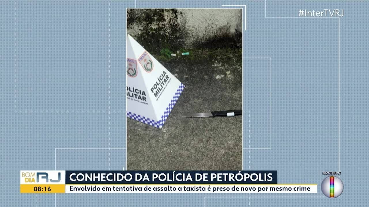 Homem é preso suspeito de assalto à mão armada no centro de Petrópolis dias depois de ser solto