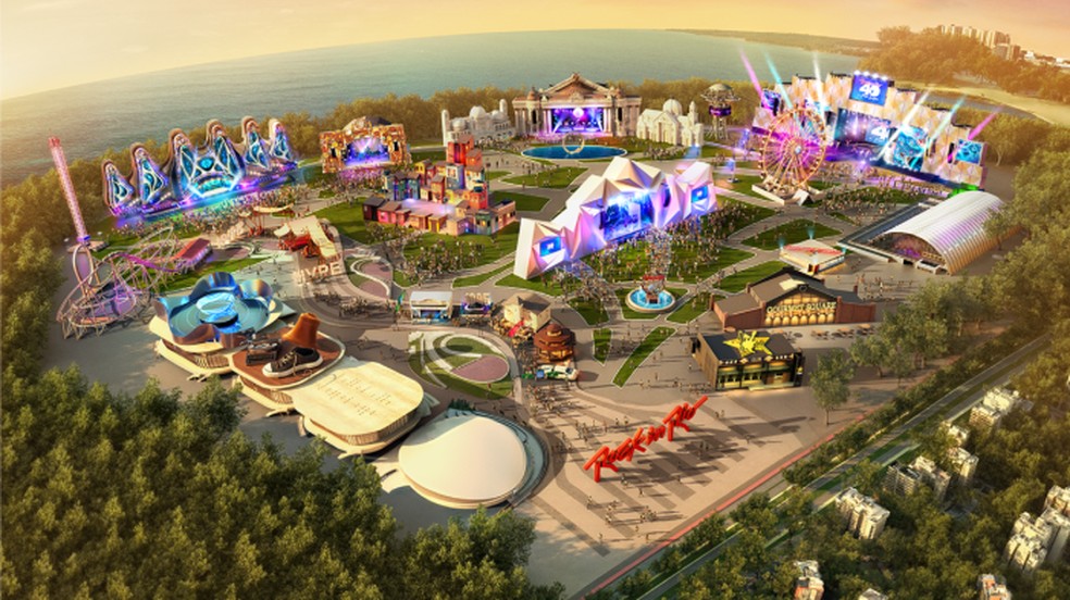 Mapa da edição de 2024 do Rock in Rio — Foto: Divulgação