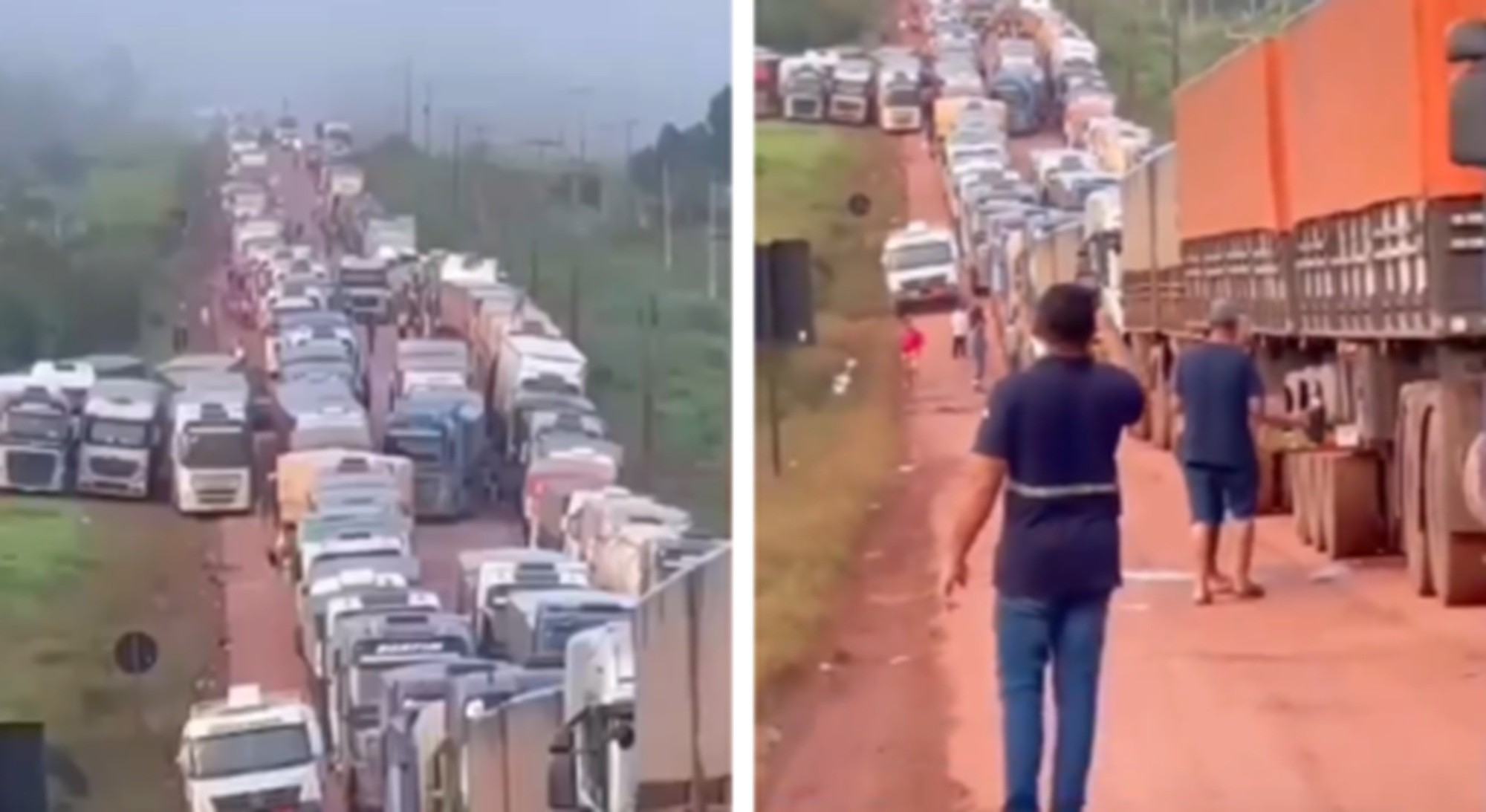 É #FAKE que vídeo mostre greve de caminhoneiros; trata-se de um congestionamento registrado em maio no Pará