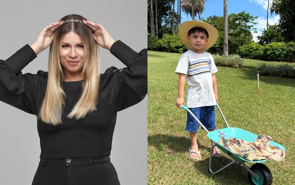 Marília Mendonça e seu filho Léo, de 5 anos — Foto: Reprodução/Redes sociais