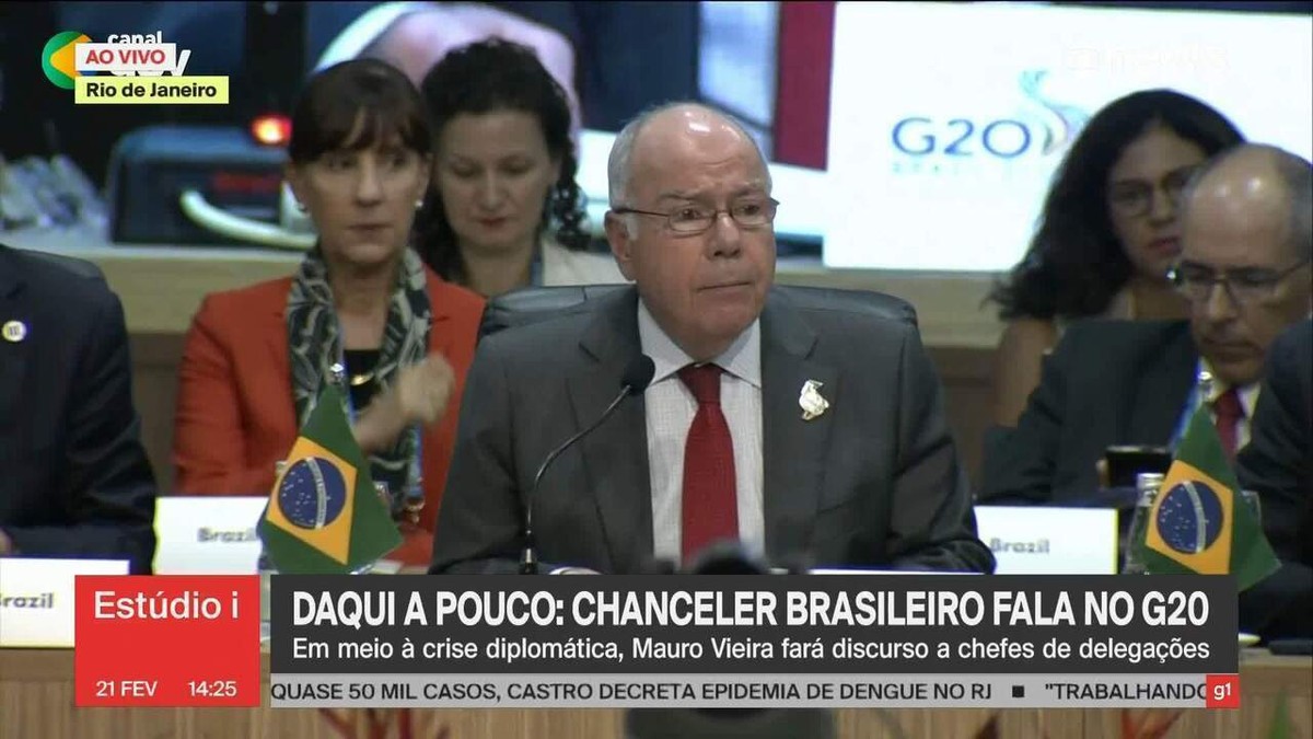 G20: Mauro Vieira vê ONU ‘paralisada’ e diz que Brasil não aceita que o mundo resolva diferenças pela força | Mundo