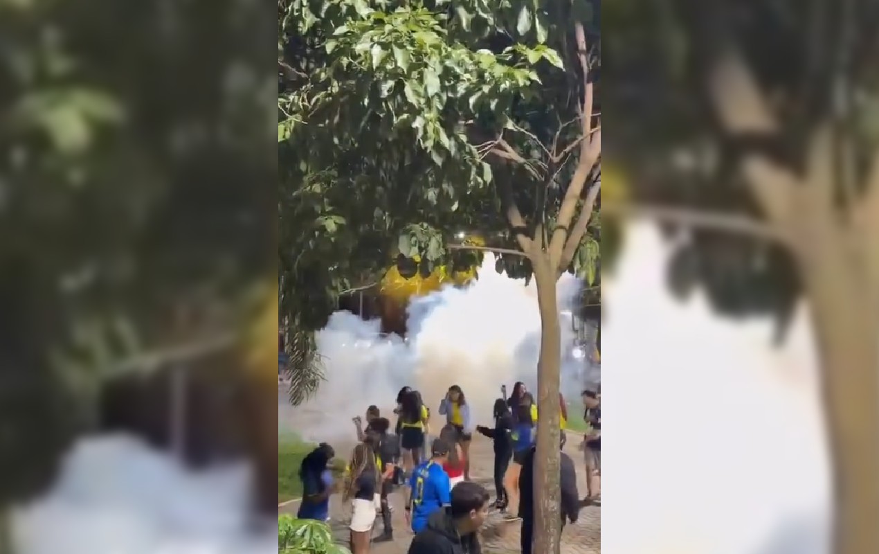 VÍDEO: briga generalizada após jogo do Brasil mobiliza guardas e gera tumulto em praça de Ourinhos