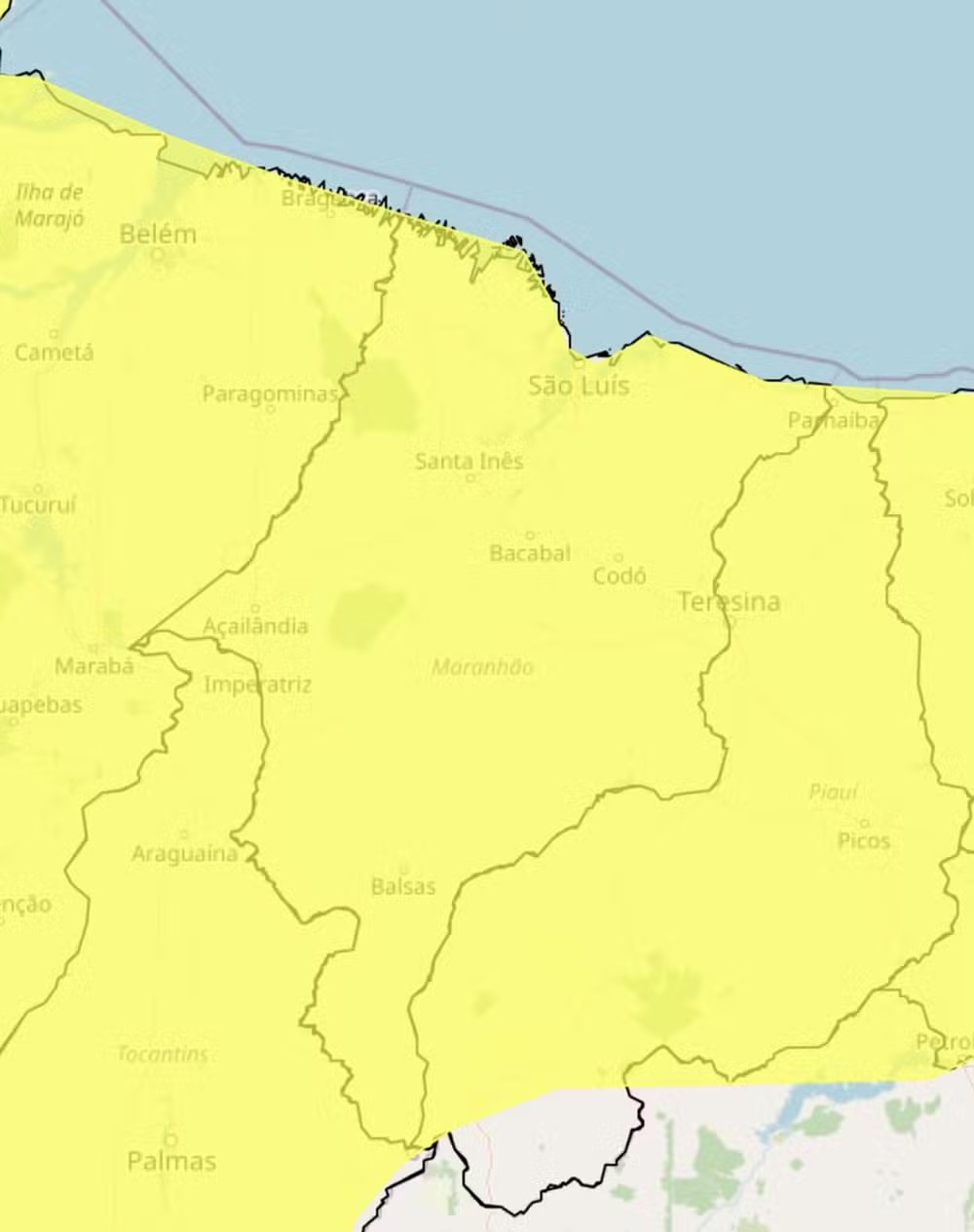 Meteorologia emite novo alerta de chuvas intensas para o Maranhão nesta segunda; veja a previsão do tempo