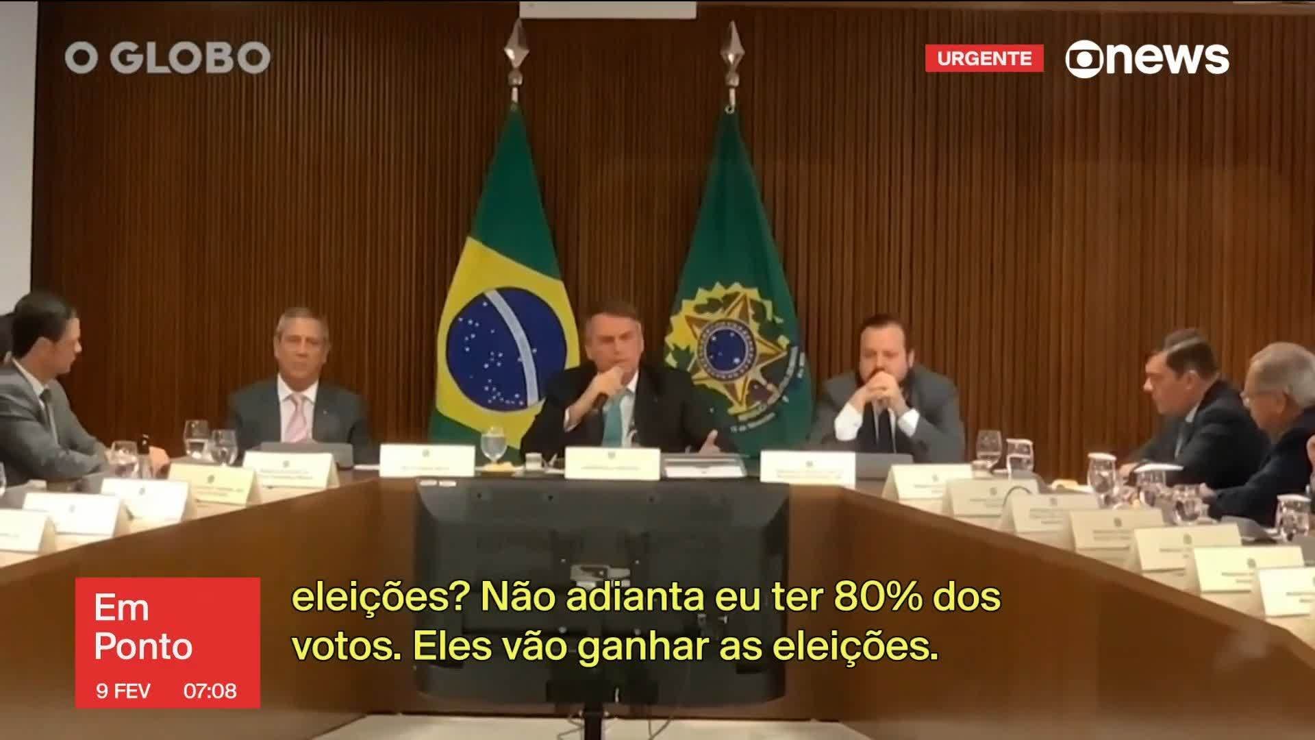Vídeos mostram reunião entre Bolsonaro e ministros citada em operação da PF