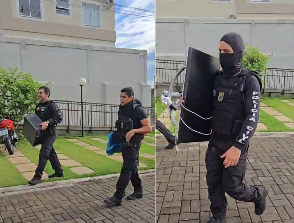 Filho de sargento da PM preso no Piauí suspeito de falsificar documentos e aplicar golpe em bancos — Foto: Montagem g1