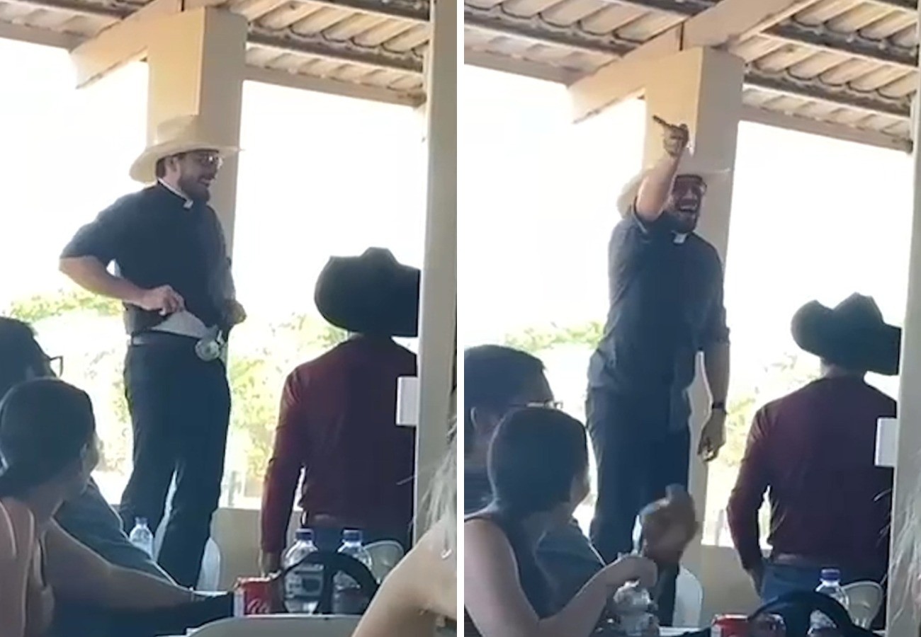 Cueca de padre leiloada durante festejo no Tocantins foi arrematada por R$ 3 mil; VÍDEO