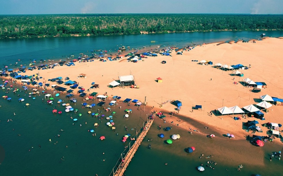 Praia do Curralinho - Costa Marques (RO) — Foto: Prefeitura de Costa Marques
