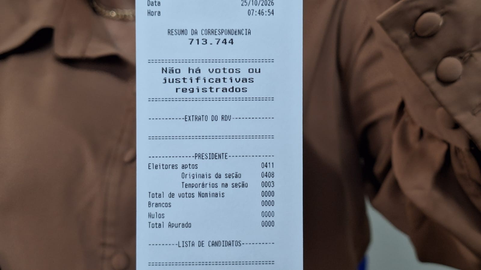 Eleições 2026: zerésima é impressa em maior local de votação de Mogi das Cruzes