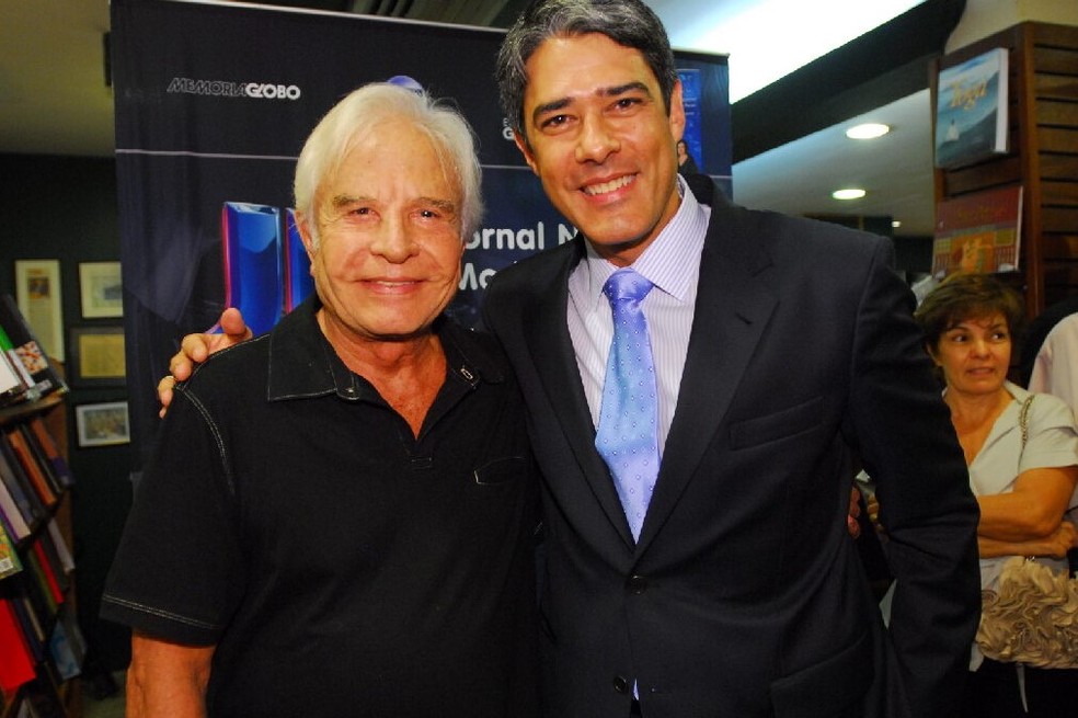 Cid Moreira e William Bonner  Foto: Acervo TV Globo