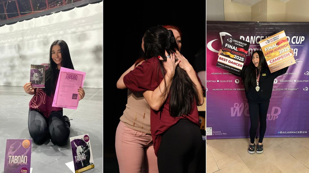 Dançarina de Garça (SP) representa Brasil e ganha prêmio de melhor bailarina na Argentina — Foto: Arquivo pessoal