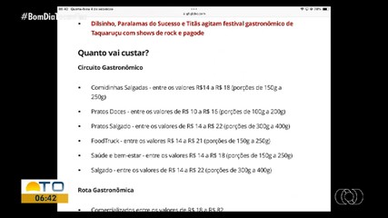 Festival Gastronômico de Taquaruçu é destaque no g1 Tocantins