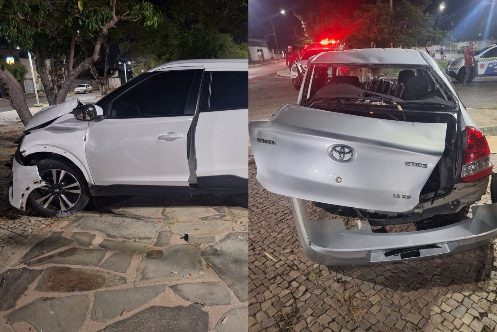 Motoristas e passageiro ficam feridos após acidente entre carros no litoral do Piauí