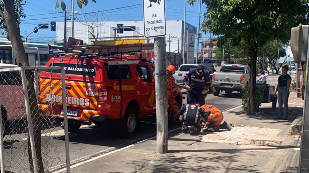 Corpo de Bombeiros foi acionado para a ocorrência. — Foto: Reprodução