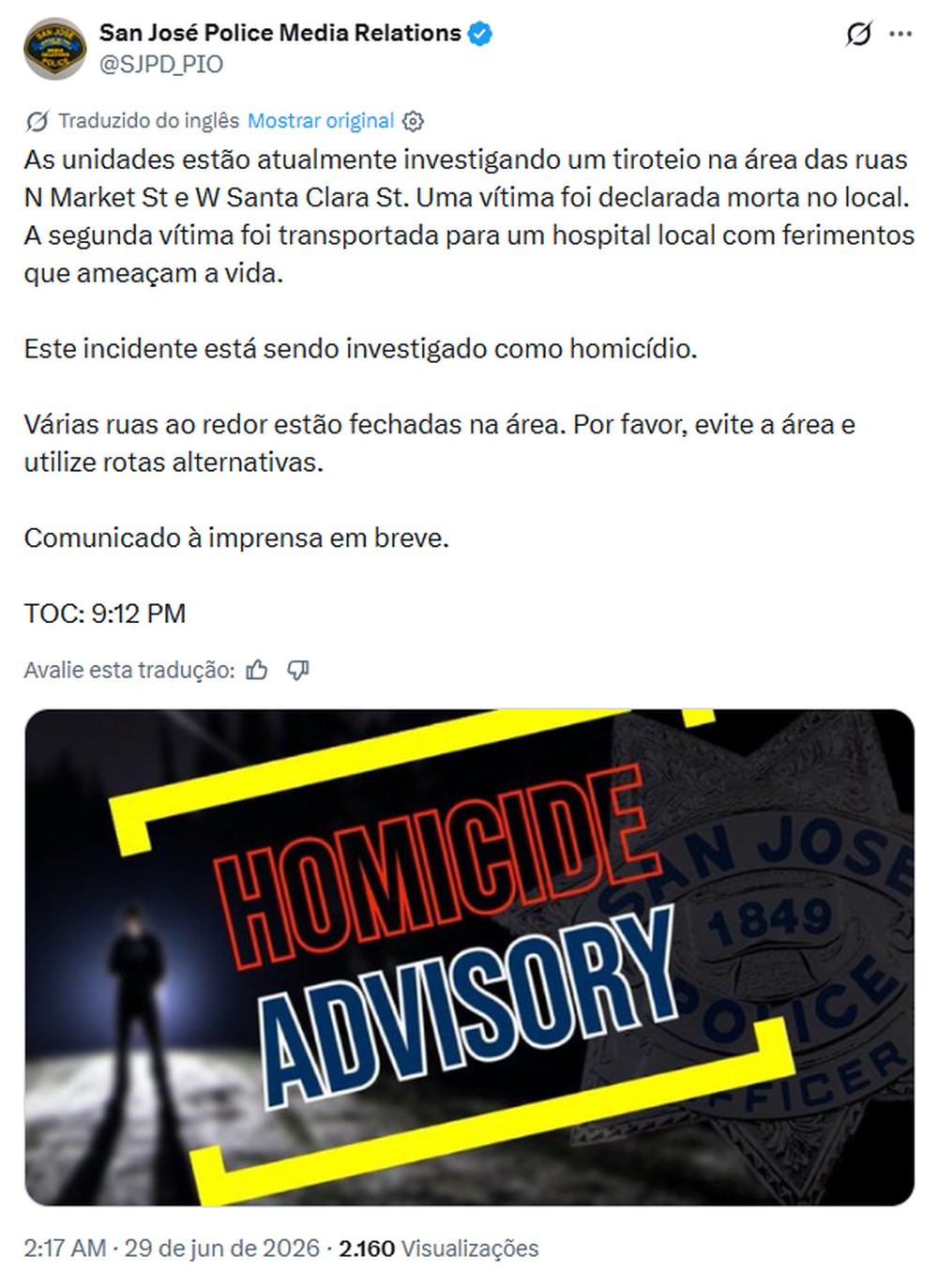 Tiroteio em polo de entretenimento na Califórnia deixa um morto e um ferido gravemente