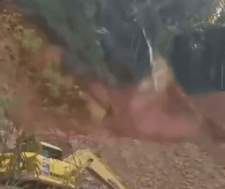 VÍDEO: Trabalhador filma deslizamento em SC e respira aliviado: 'Podia estar soterrado'