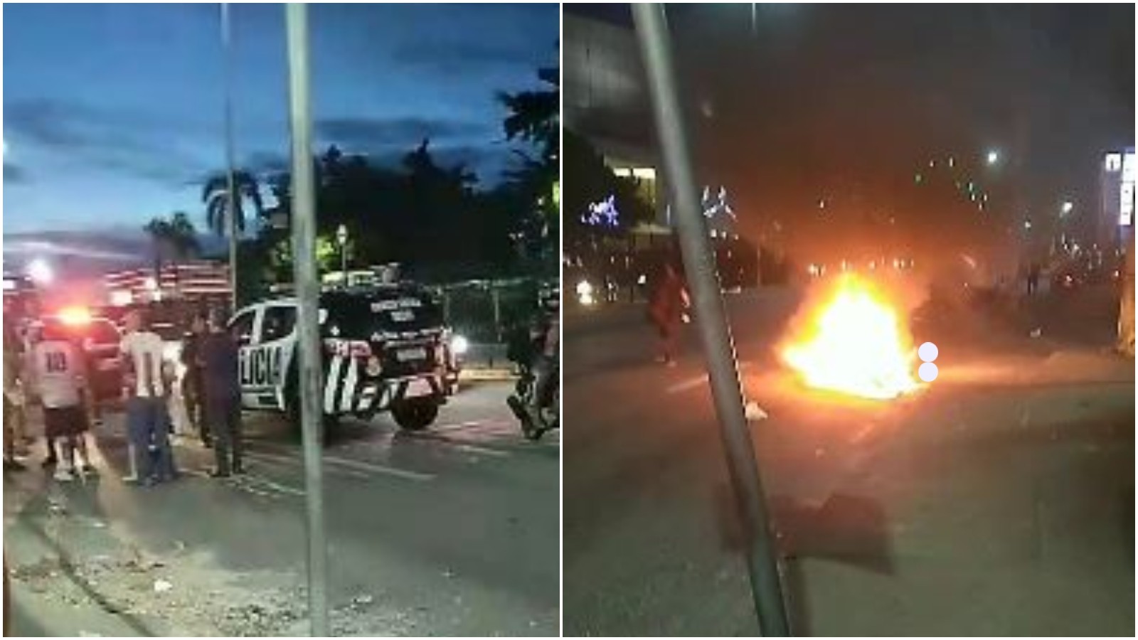 Briga entre torcedores termina com moto incendiada, ônibus depredado e 6 detidos em Fortaleza