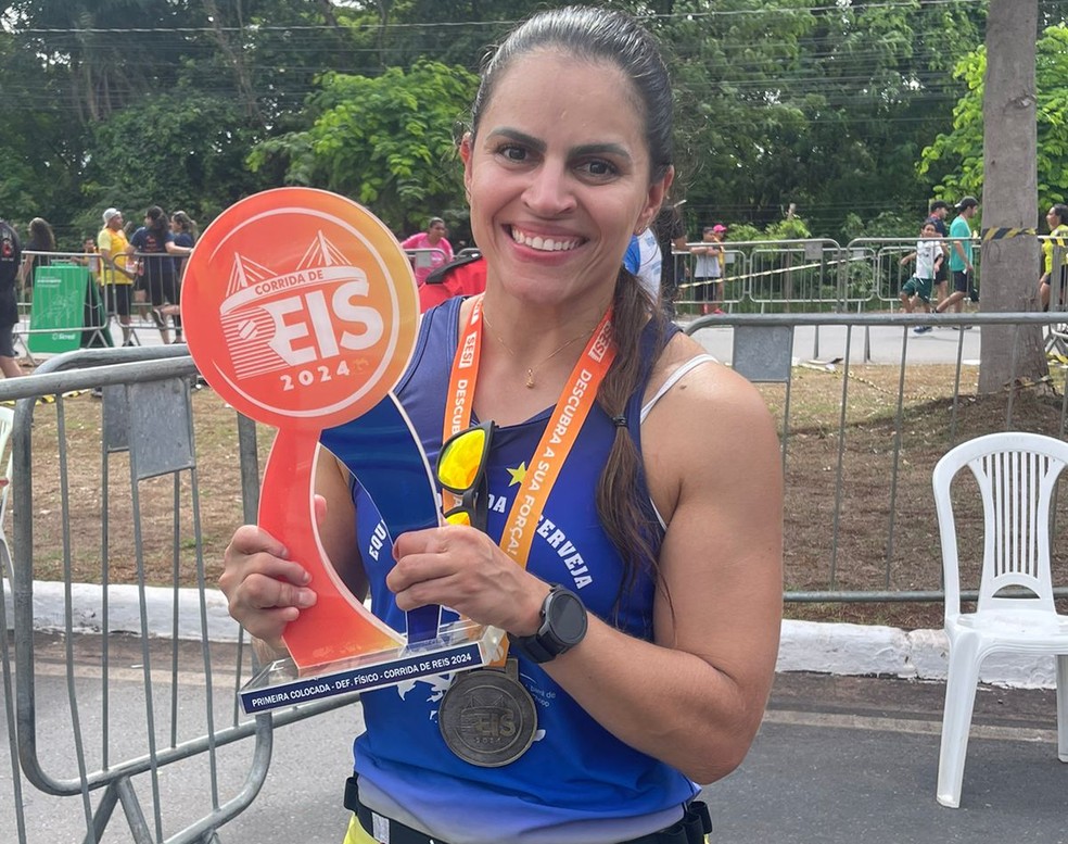 Ana Paula Campos Carvalho, 1° lugar PCD físico — Foto: Mariana Mouro/g1