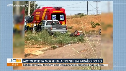 Motociclista morre após colidir com caminhonete em Paraíso do Tocantins