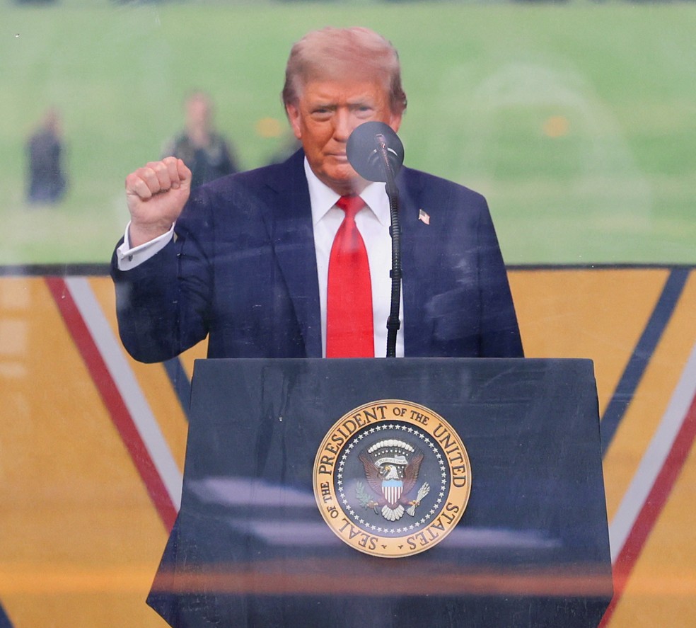 Presidente dos Estados Unidos, Donald Trump. — Foto: REUTERS/Carlos Barria