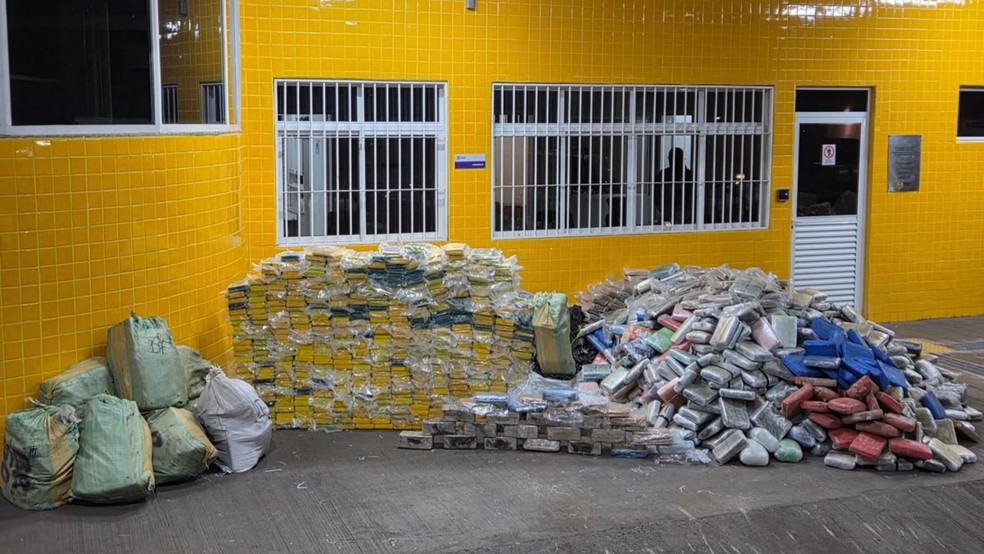 Somadas, as drogas pesaram 2.457,95 kg — Foto: Reprodução