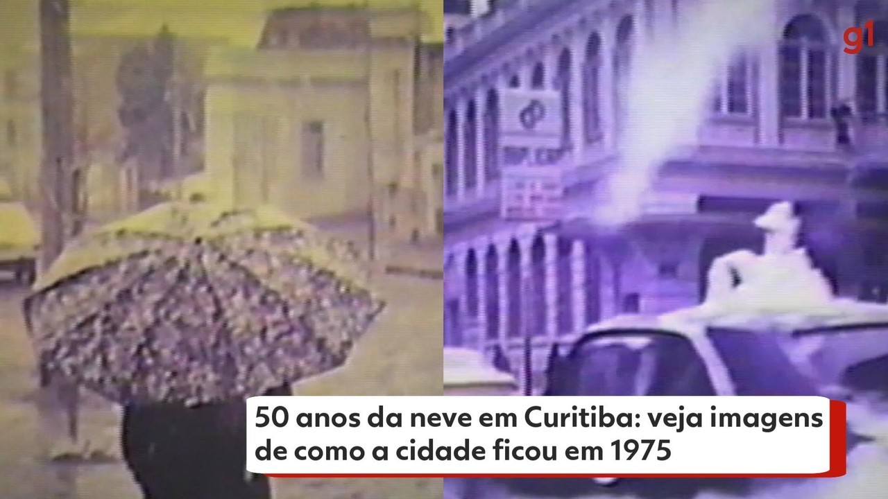 50 anos da neve em Curitiba: veja imagens históricas de como a cidade ficou em 1975