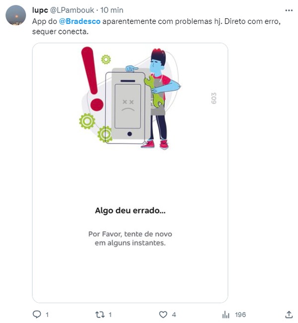 Bradesco (BBDC4) fora do ar? Clientes reclamam de instabilidade e