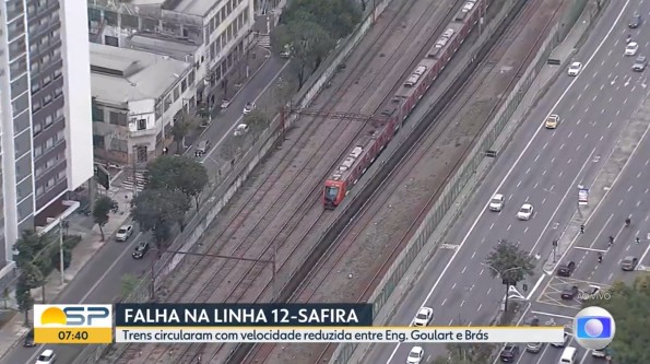 Falha em trem da Linha 12-Safira afeta circulação entre Brás e Engenheiro Goulart na manhã desta terça-feira