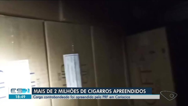 Mais de 2 milhes de cigarros contrabandeados so apreendidos em Cariacica