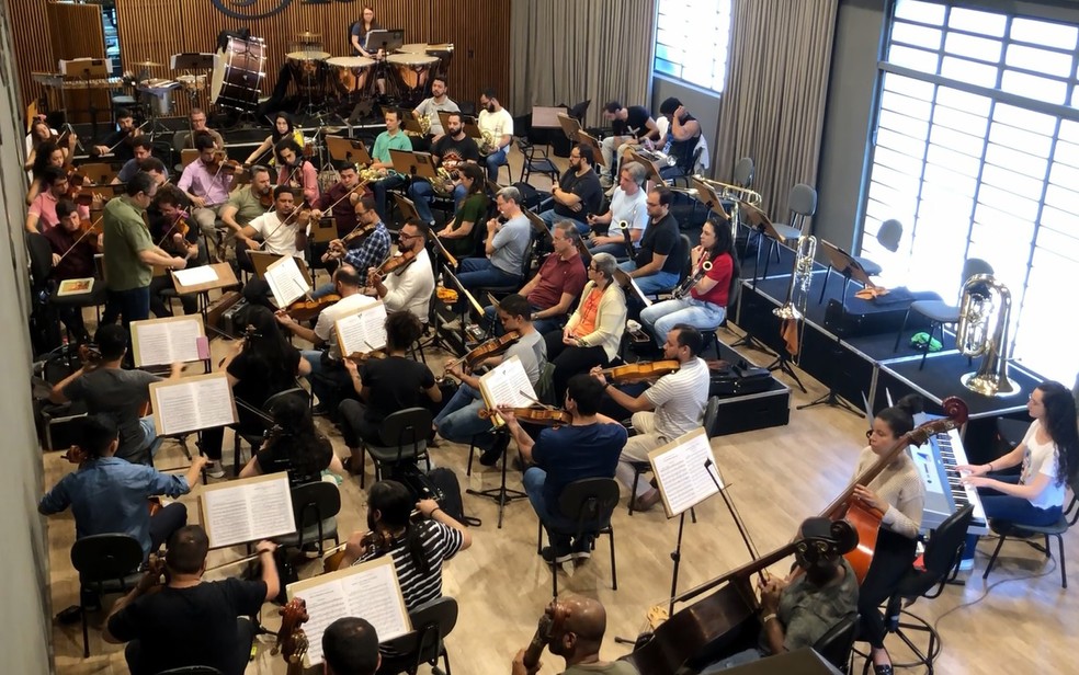 Ensaio da Orquestra Sinfônica de Ribeirão Preto — Foto: Divulgação