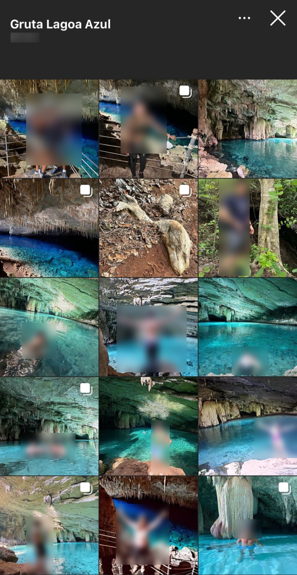 Print da localização da gruta nas redes sociais — Foto: Reprodução