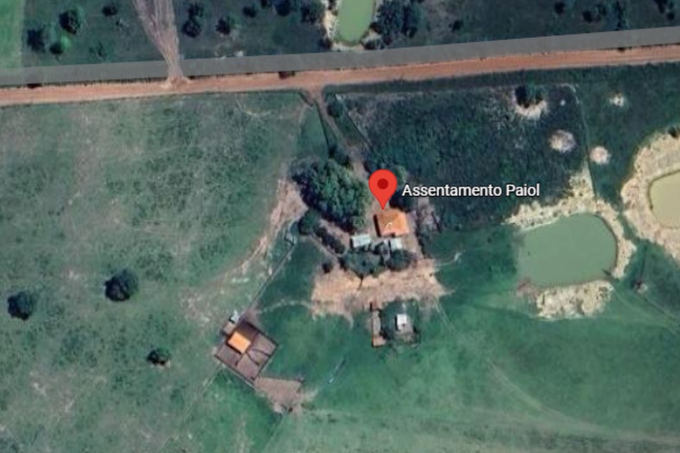 Parte da &aacute;rea do assentamento Paiol &mdash; Foto: Google maps