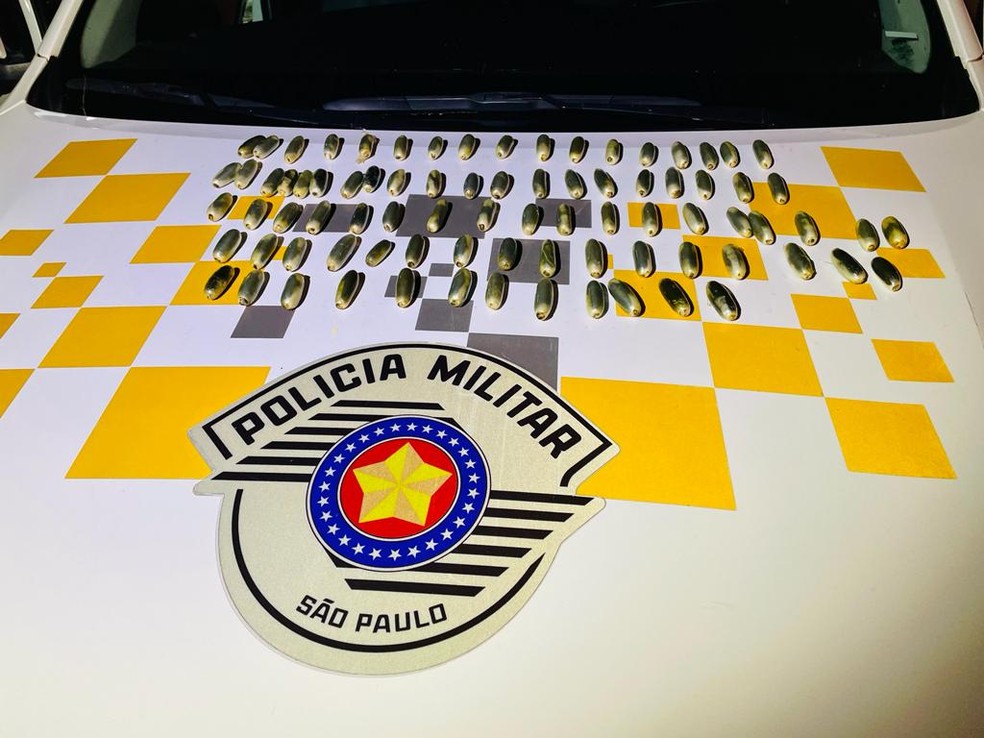 Passageiro é preso com 75 cápsulas de cocaína no estômago, em Presidente Epitácio (SP) — Foto: Polícia Rodoviária