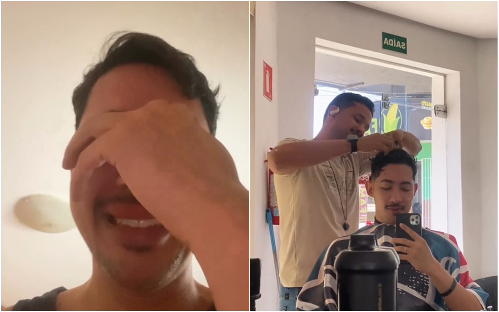 Cliente chora ao se despedir de barbeiro que o atende há 8 anos, e amizade emociona a web: ‘Dia mais triste na vida de um homem’