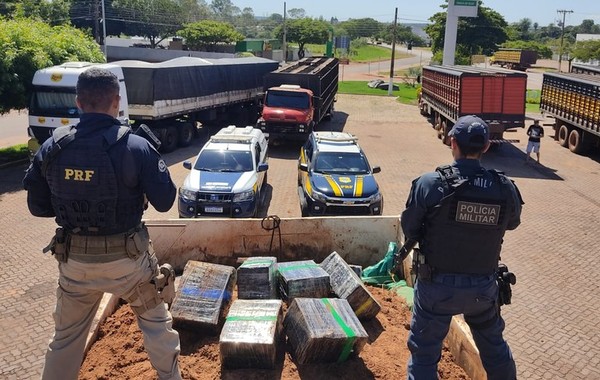 PRF apreende 12 toneladas de maconha escondidas em caminhão roubado no  interior de MS | G1