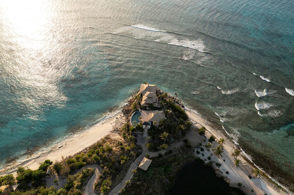 A ilha de Necker, que fica em arquipélago do caribe  — Foto: Divulgação/Necker Island