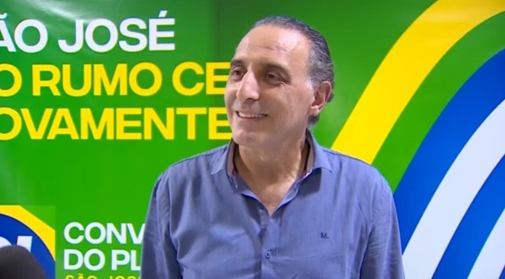 PL oficializa Eduardo Cury como candidato a prefeito de São José dos Campos, SP — Foto: Reprodução/TV Vanguarda