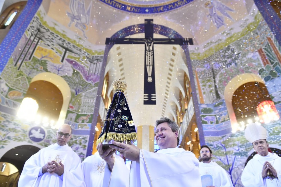 Imagem de Nossa Senhora Aparecida — Foto: Thiago Leon/Santuário Nacional