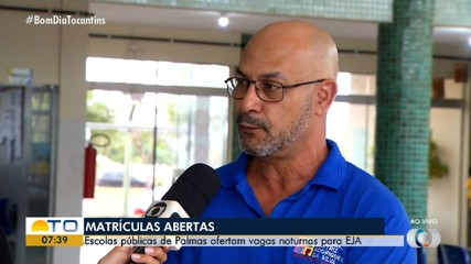 Escolas municipais de Palmas oferecem vagas noturnas para a Educação de Jovens e Adultos