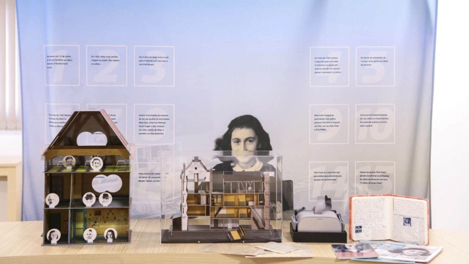 Exposição gratuita reúne obras de Anne Frank e painéis informativos em Teresina