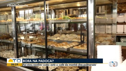 Confira movimento em padaria de Palmas nesta manhã