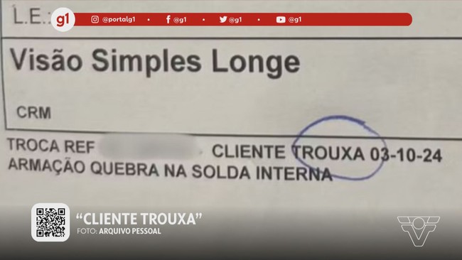 G1 em 1 minuto - Santos: Homem é chamado de 'cliente trouxa' após exigir troca de produto
