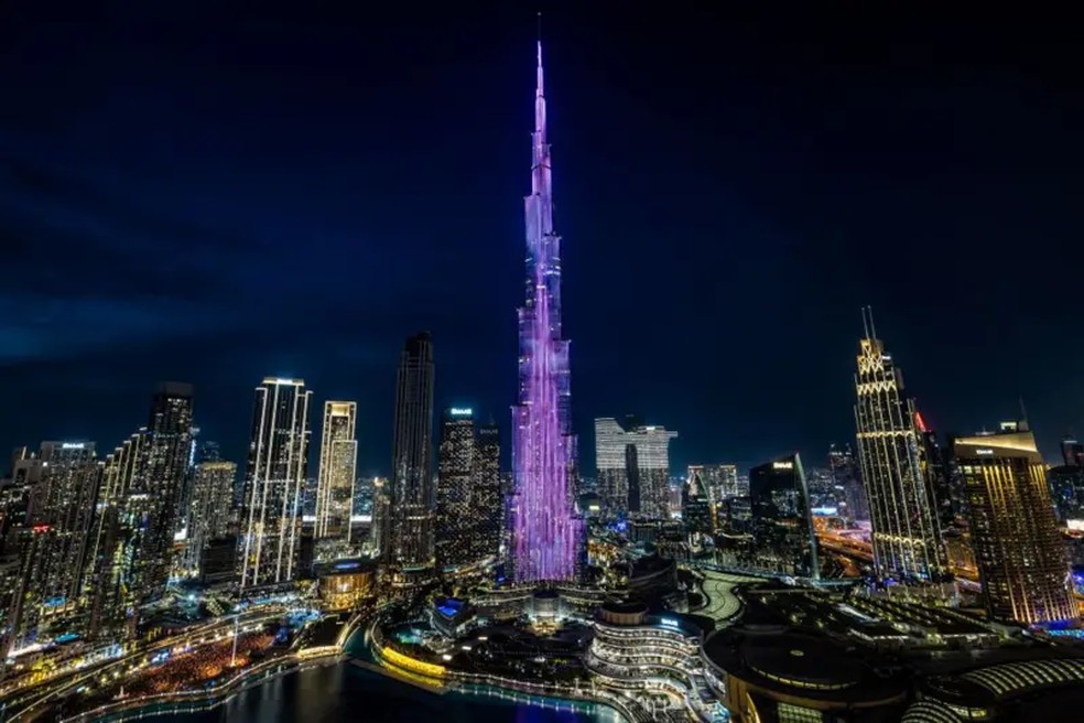 Prédio mais alto do mundo, Burj Khalifa, em Dubai — Foto: Getty Images