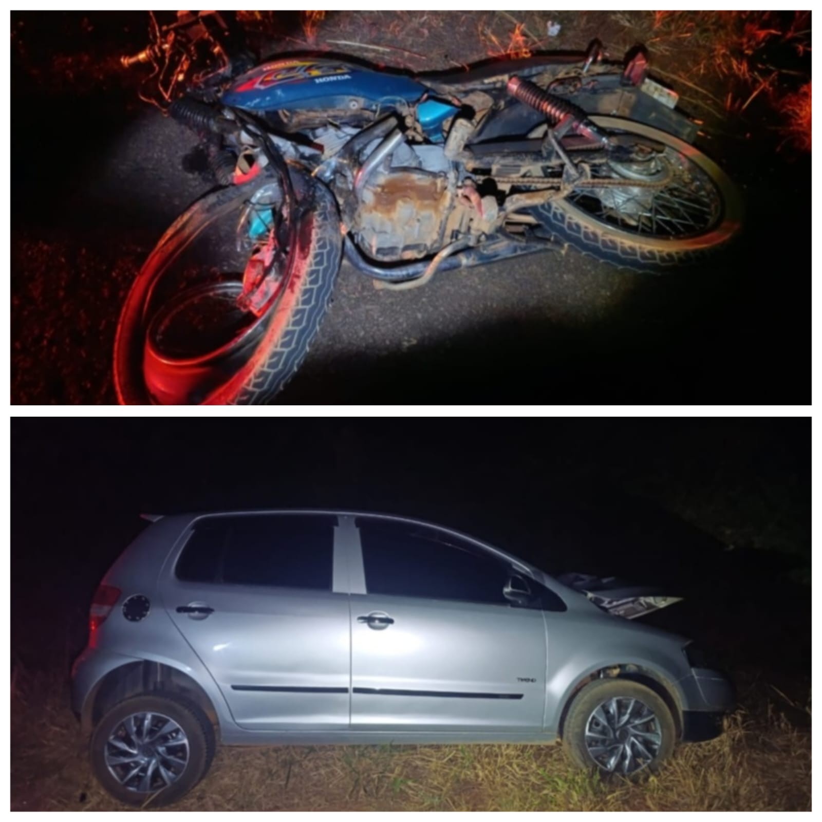Motorista foge e abandona carro após acidente que deixou motociclista morto na LMG-626