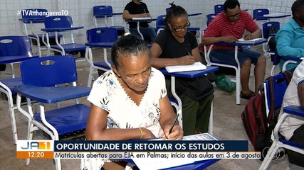 Matrículas para a EJA estão abertas em Palmas