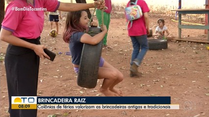 Colônias de férias valorizam as brincadeiras tradicionais em Palmas