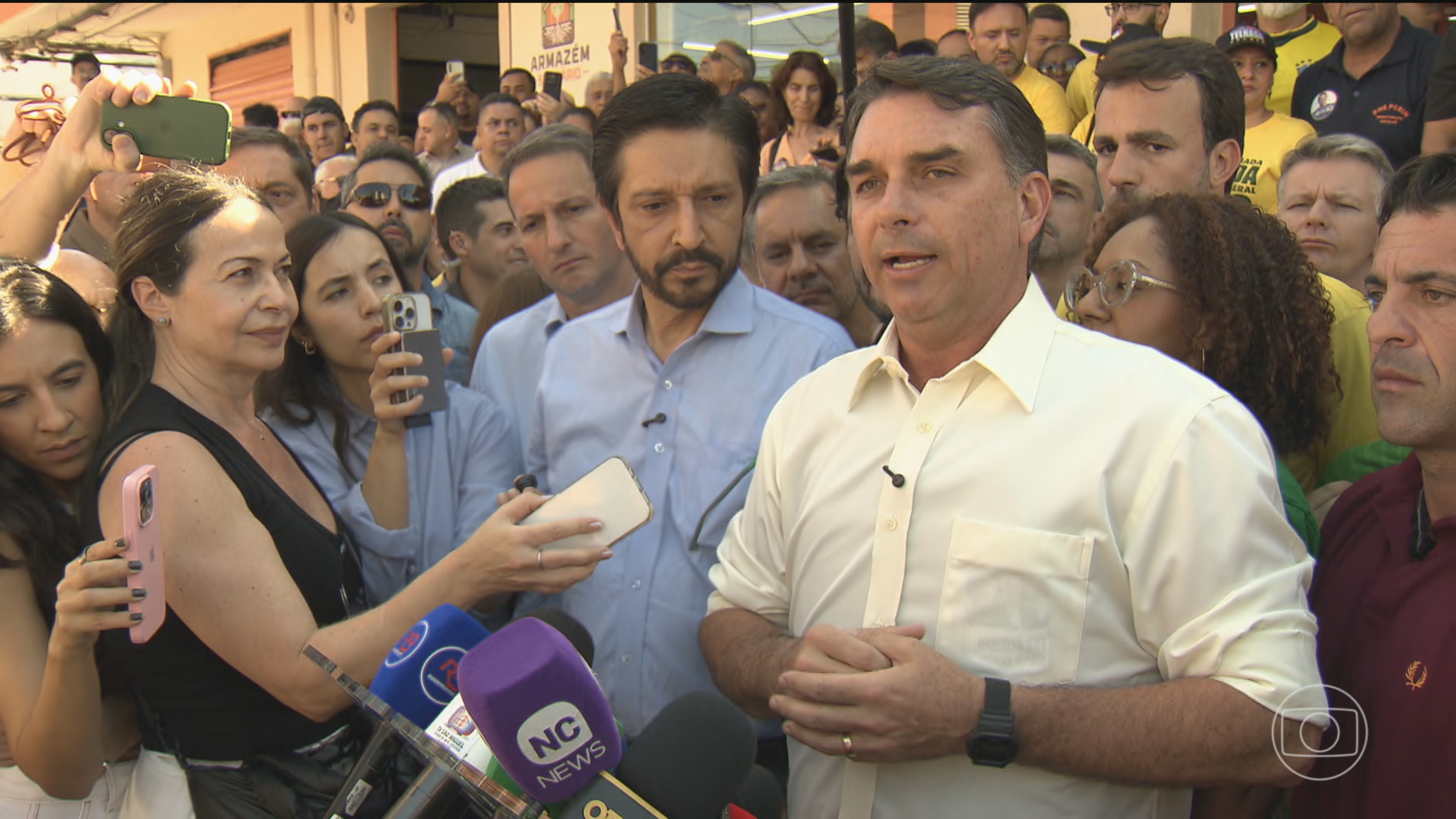 Flávio Bolsonaro, candidato do PL à Presidência, escolhe São Paulo para fazer campanha