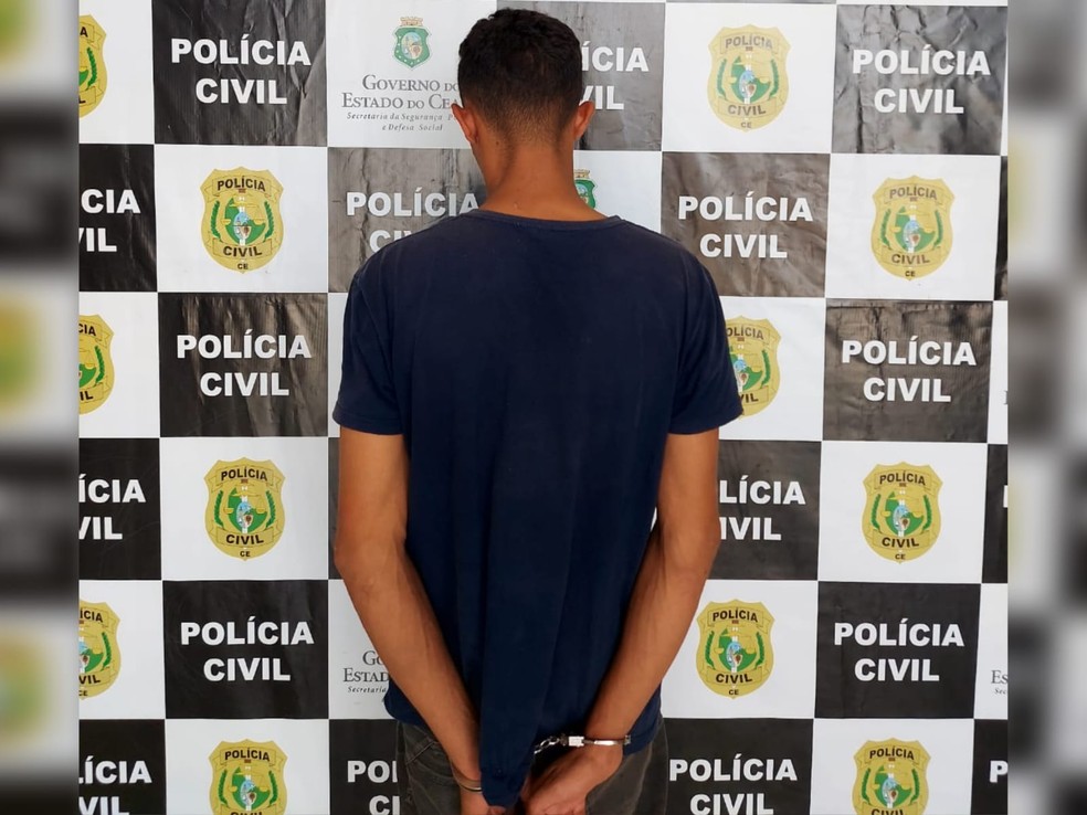 Polícia prende homem suspeito de estuprar e atear fogo em adolescente de 14 anos na cidade de Araripe. — Foto: Polícia Civil/ Divulgação