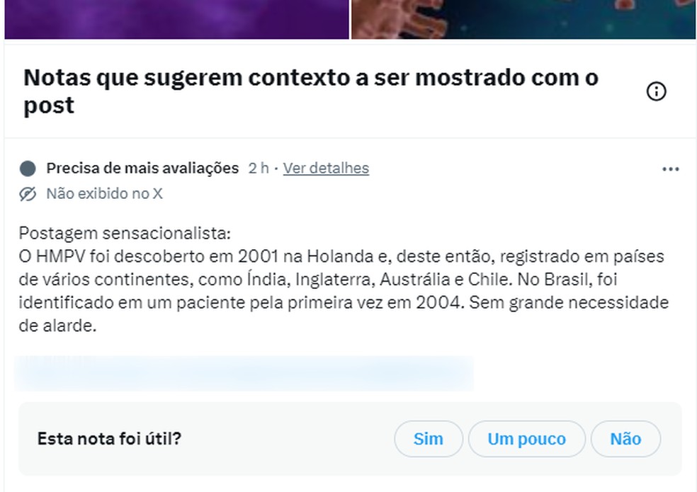 Exemplo de notas da comunidade do X — Foto: Reprodução/X