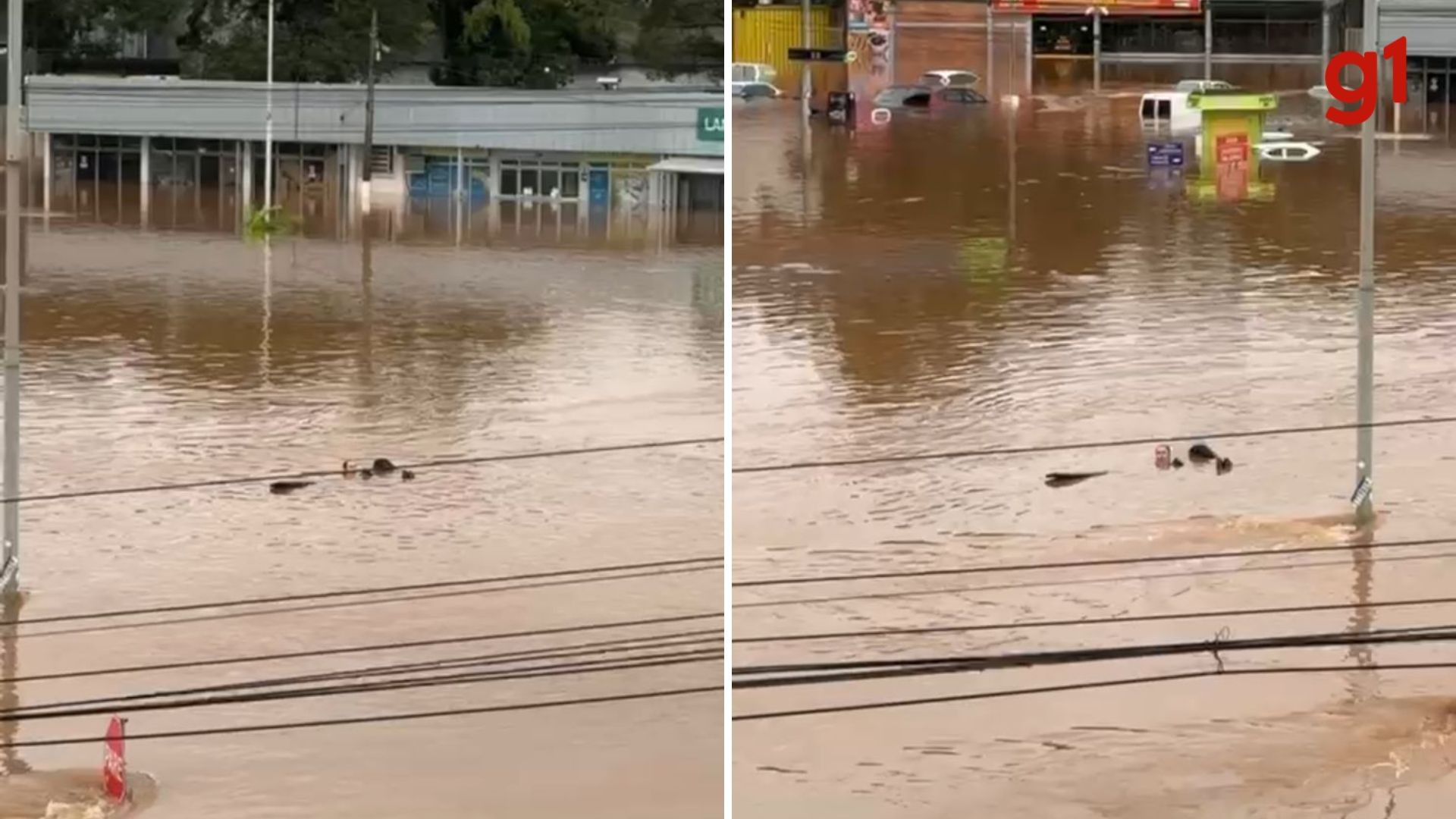 VÍDEO: homem é arrastado por enchente durante temporal em Eldorado do Sul